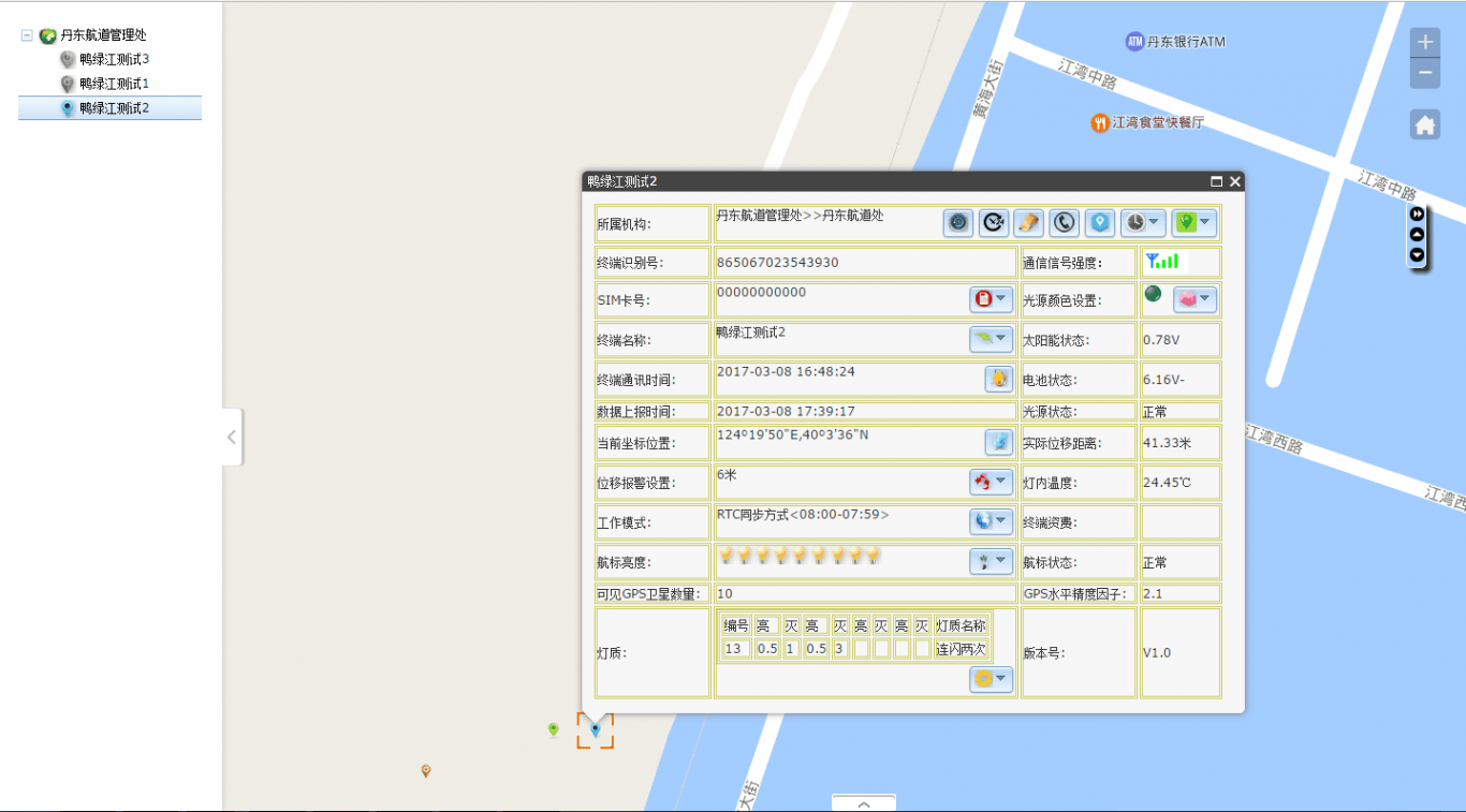 鸭绿江航标遥测遥控系统