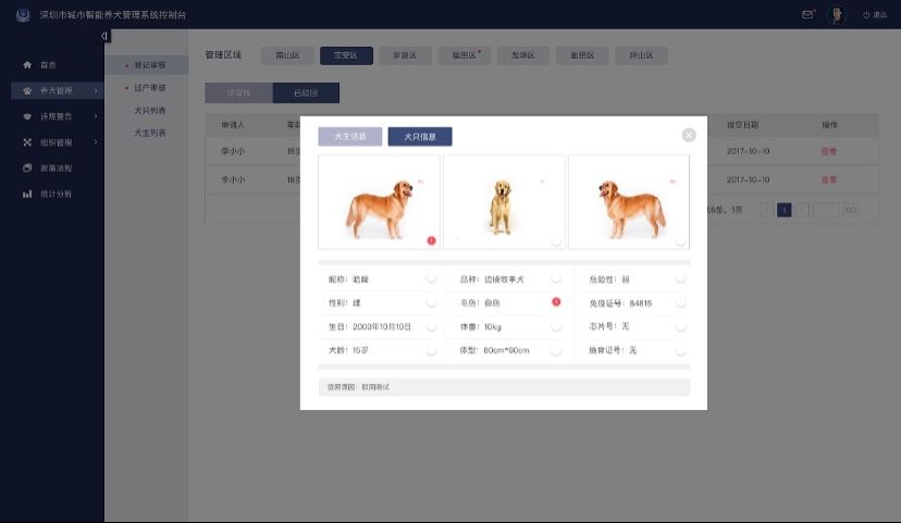 深圳市城市智能养犬管理系
