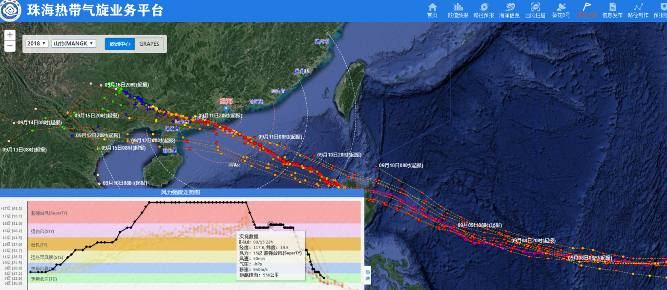 珠海热带气旋业务平台