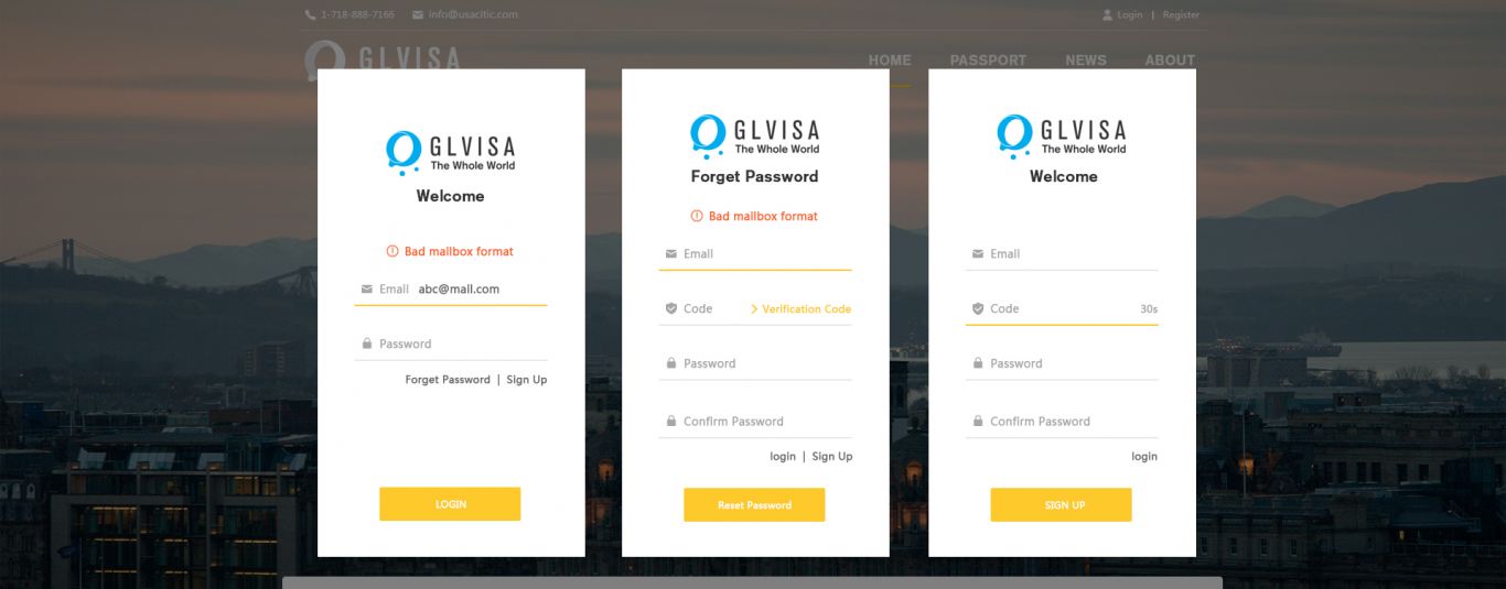 GLVISA签证网站