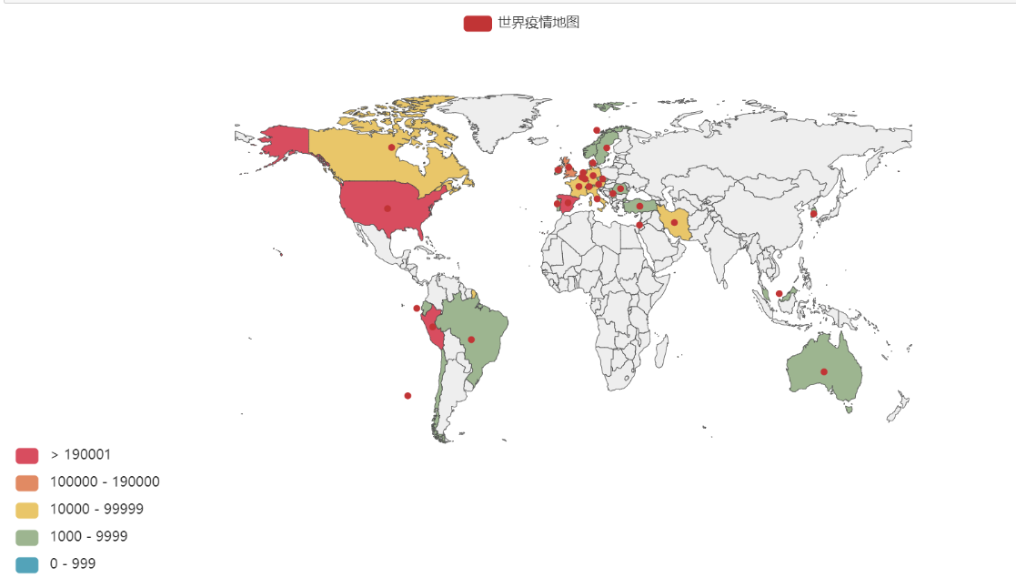 抓取实时世界新冠疫情数据并绘制疫情地图