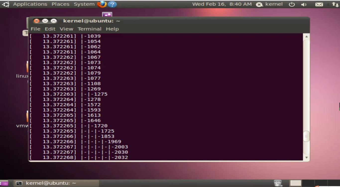 Linux内核增加系统调用实现输出进程树