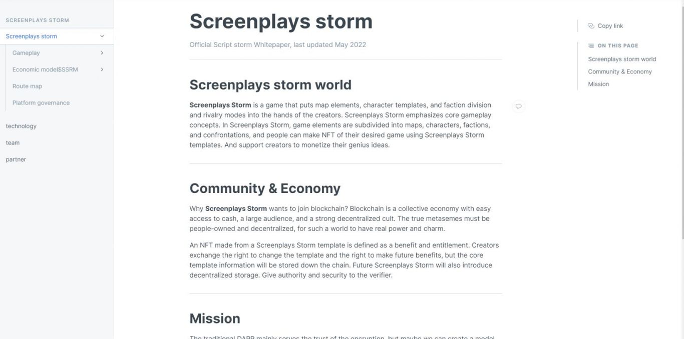 Screenplays storm