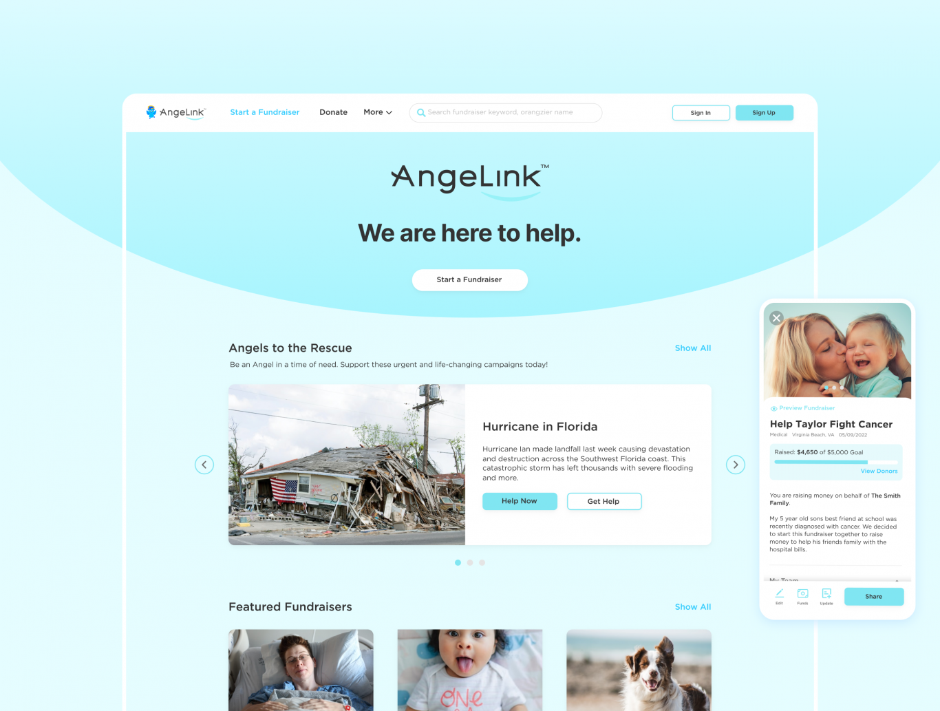 AngeLink Web/App UI