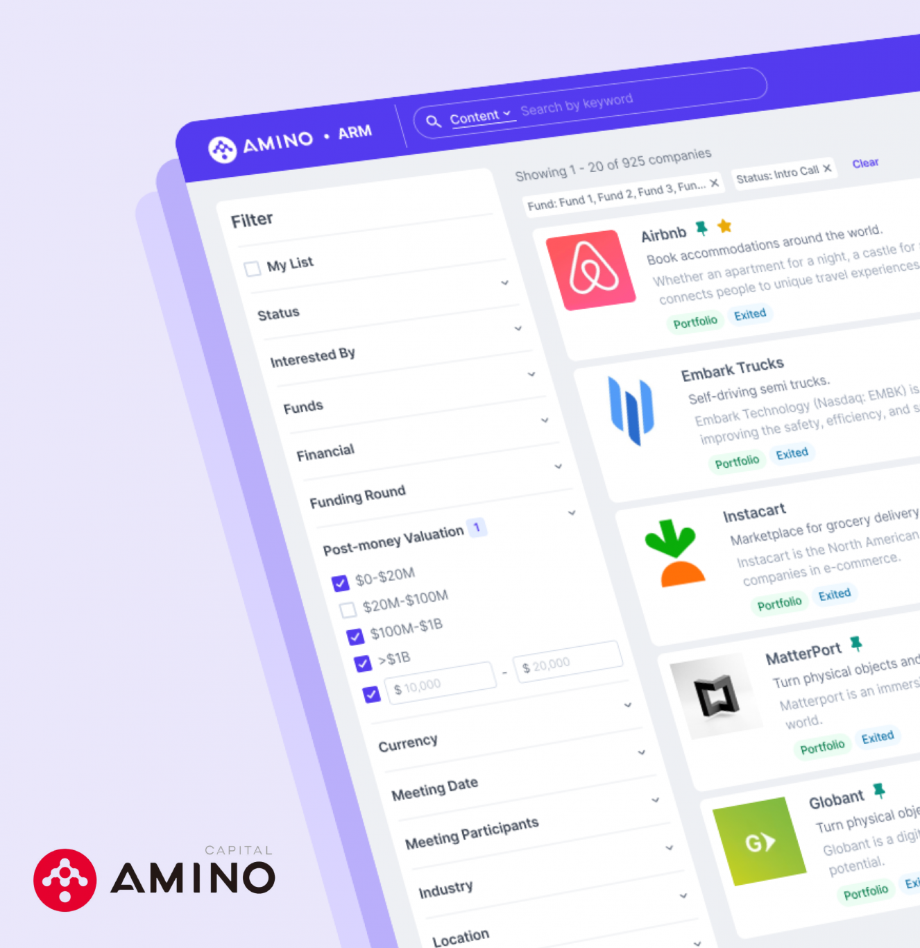 Amino Web App UI