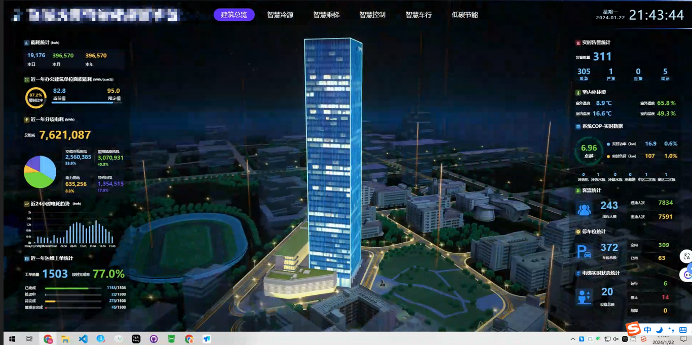 3D建筑楼宇可视化项目及其框架
