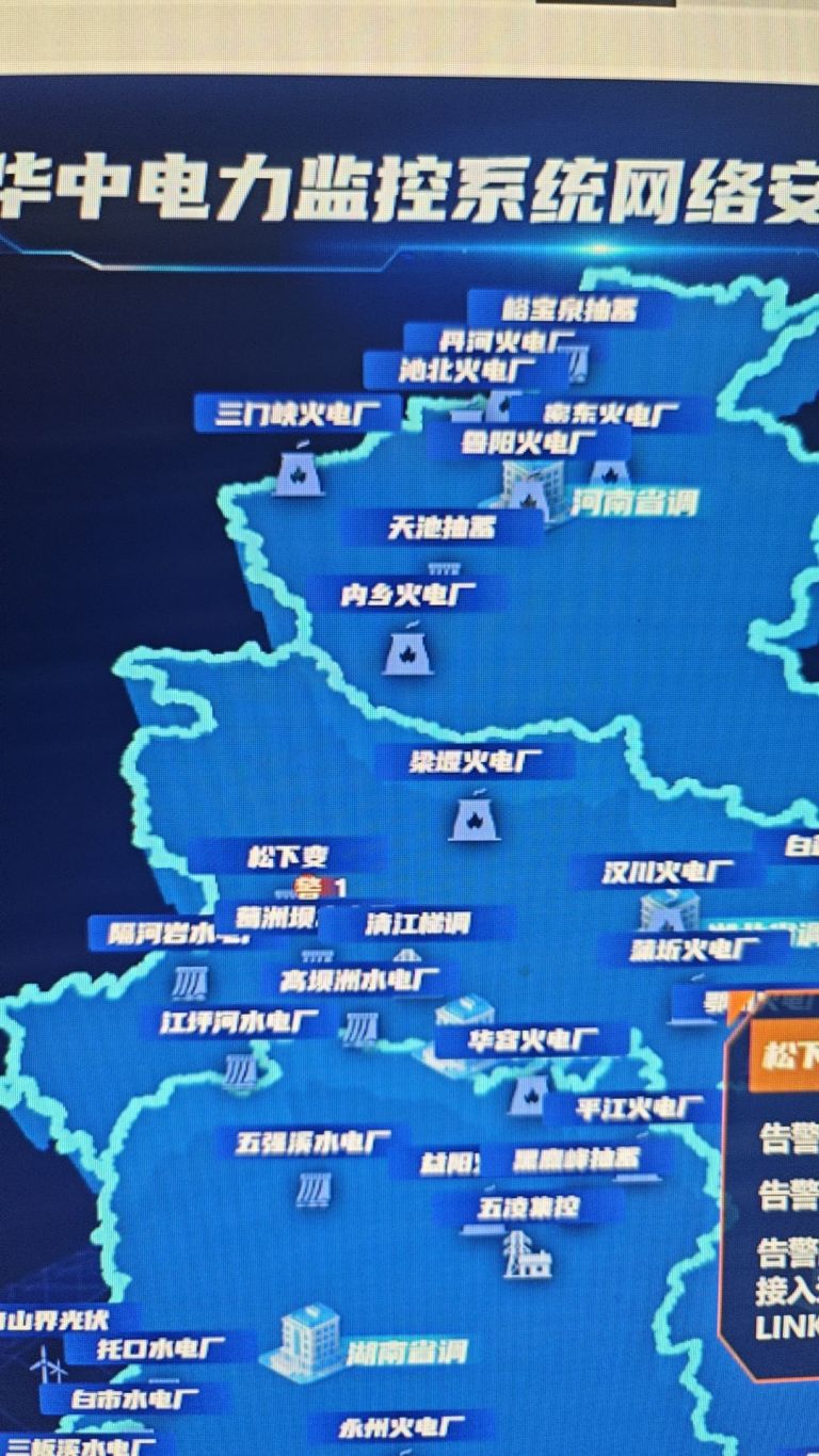 区域省调地图大屏可视化项目